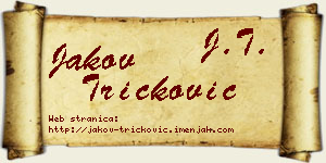Jakov Tričković vizit kartica
